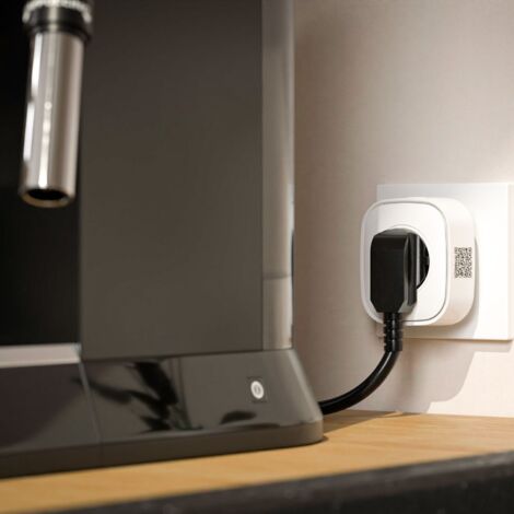 SOMFY 1871215 - Prise intérieure connectée Zigbee ON/OFF type E - Capteur de consommation électrique - Améliore la portée radio - Routeur pour appareils Zigbee - Compatible TaHoma switch