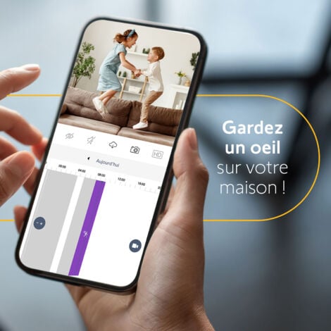 SOMFY 1875349 - Home Alarm Advanced - Pack vidéo - Alarme Maison sans Fil Connecté Wifi - Module GSM - Caméra de surveillance intérieure