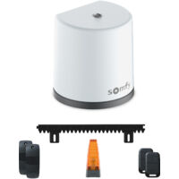 SOMFY 1246277 - Motorisation de portail coulissant Freevia Essential RTS - Livrée avec 2 télécommandes Keypop, feu clignotant et 4m de crémaillère