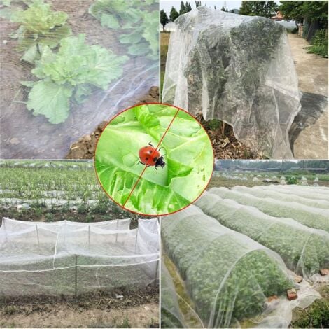 Filet de Jardin,10 m x 2.5m Filet Anti Insecte, Filet Anti Insectes Potager, Maille Fine Anti-Insecte en Maille pour la Protection des Plantes, Fleurs, Légumes et Fruits