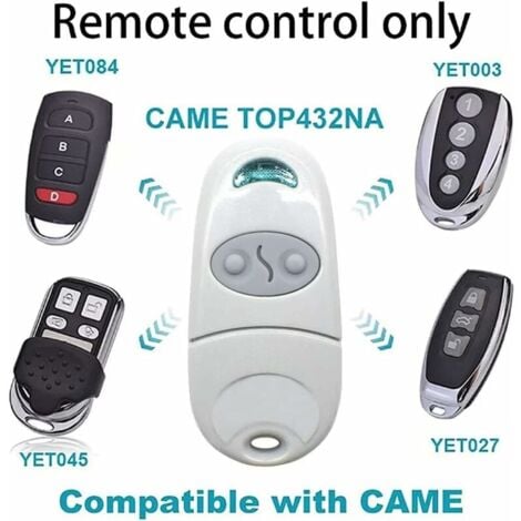 Télécommande TOP432NA 4pcs telecommande motorisation porte de garage telecommande universelle bip portail universelle - Keyoung