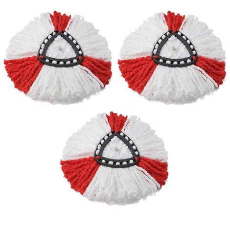 3 paquet (rouge) de recharge Balai compatible vileda Serpillère recharge/Turbo compatible vileda 2en1 Vadrouille Turbo4 - Keyoung