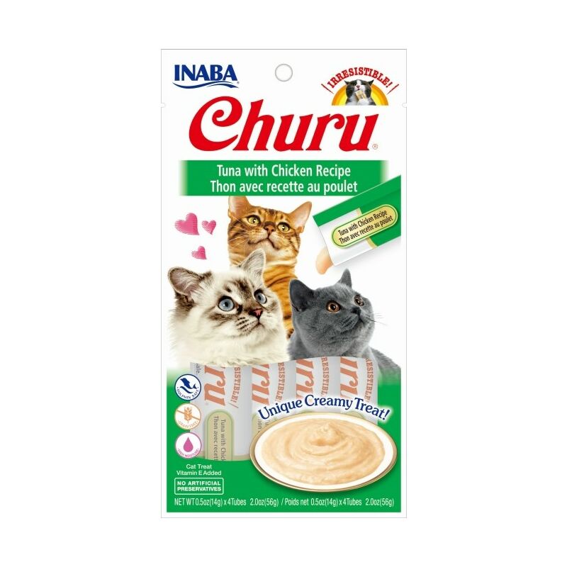 INABA Churu Thunfisch mit Huhn - Katzensnacks - 4x14 g