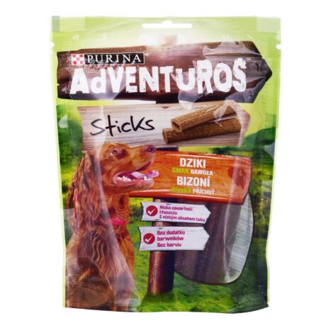 Snack Per Cani Purina Adventuros Sticks Al Bufalo | 6 Confezioni Da 120g | Bassi Grassi E Naturali