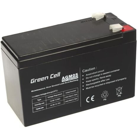 USV-Batterie Green Cell AGM05, versiegelte Bleisäure (VRLA), 12 V, 7,2 Ah