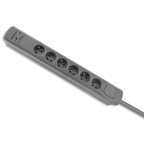 V7 Überspannungsschutz Steckdosenleiste - 6 AC-Ausgänge, 1050 Joule, 1,8m Kabel, Schwarz