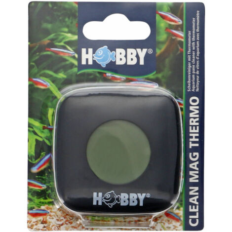 Hobby Clean Mag Thermo - Scheibenreiniger mit Thermometer für Aquarien