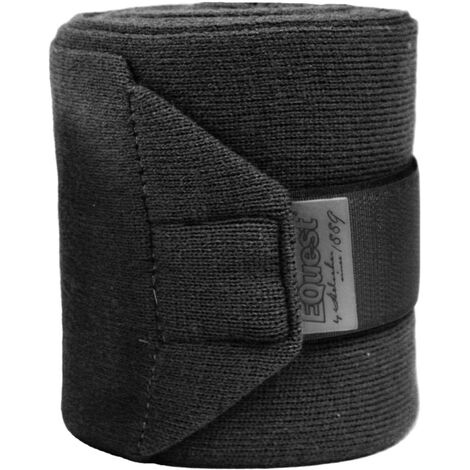 EQuest Acryl-Strickbandagen für Pferde, anthrazit, 2er Set - 4,5 m (1/5)