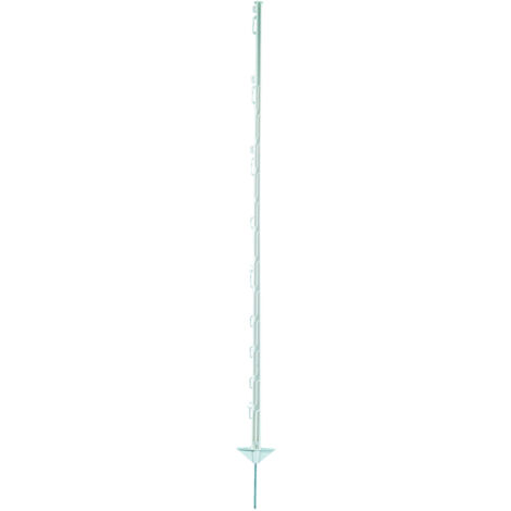 Electra Kunststoffpfahl 150 cm mit Doppeltritt - weiß - 10 Stück Weidezaunpfähle