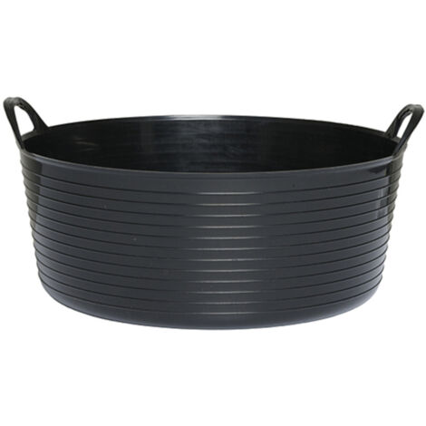 Horse Guard niedriger Futtereimer, schwarz - 16 Liter