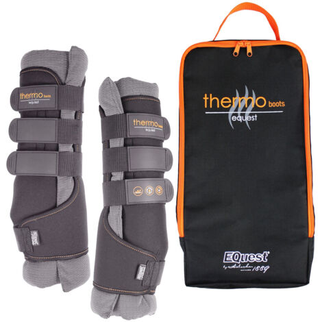 EQuest Thermo Boots schwarz, 2er Set - Gamasche für Pferde, S Pony