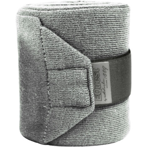 EQuest Acryl-Strickbandagen für Pferde, grau, 2er Set - 4,5 m (1/5)