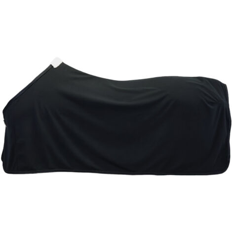 EQuest ALPHA FLEECE Abschwitzdecke für Pferde, schwarz - 155 cm (1/3)