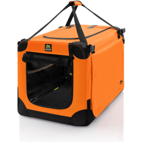 Maelson Soft Kennel Neon-Orange, 52 cm - faltbare Hunde-Transportbox