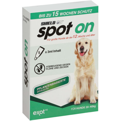 ShieldOn Spot On Floh- und Zeckenschutz für große Hunde - 5 x 3 ml