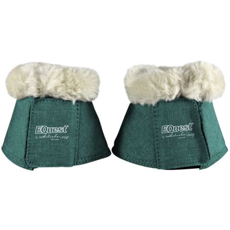 EQuest Hufglocke Melange speziell für Shettys, 2er Set - Bottle Green (1/3)