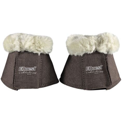 EQuest Hufglocke Melange speziell für Shettys, 2er Set - Mocha (1/3)