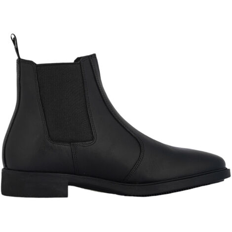 Bottes d'équitation en cuir QHP Romy pour enfants avec design interchangeable - Noir - Largeur de mollet normale, Noir , Taille 38