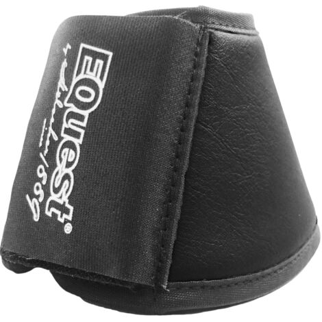 EQuest Hufglocke Waschleder, Premium Schutz für Pferde, 2er Set - Schwarz, S (1/2)