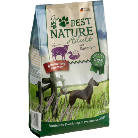 Best Nature Adult Trockenfutter für Hunde, 2,5kg - Lamm, Ente und Kartoffeln