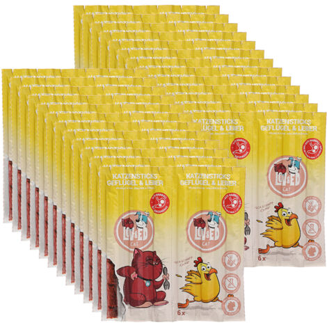 Lov&Ed Cat Katzensticks Geflügel & Leber, 25x 30 g