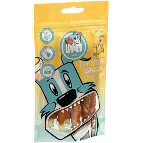 Lov&Ed Twister-Snack Huhn, 70g - Kau-Leckerli für Hunde