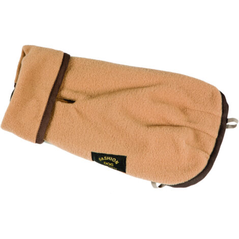 Fashion Dog Fleece-Hundemantel - Camel/Beige - 55 cm