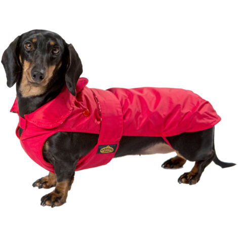 Fashion Dog Hundemantel speziell für Dackel - Rot - 39 cm