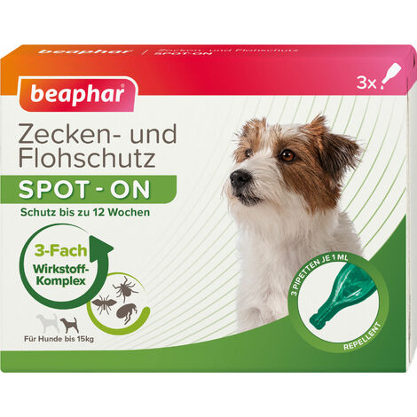 Beaphar Zecken- und Flohschutz SPOT-ON 3 x 1 ml für kleine Hunde bis 15 kg