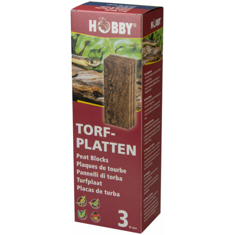 Hobby Torfplatten, 3 Stück - natürliche Dekoration für Aquarien und Terrarien