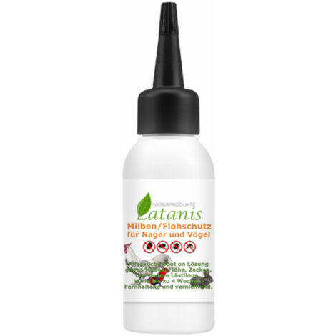Latanis NV17 Forte - Milbenschutz Flohschutz für Kleinsäuger und Vögel, Extra starke Spot on Tropfen - 50 ml