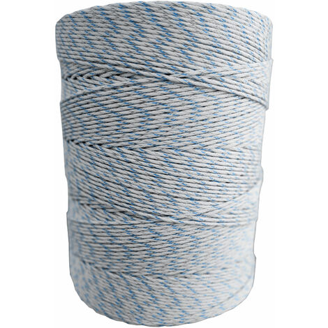 Weidezaunlitze Premium - weiß/blau - 400 m, 9 Leiter