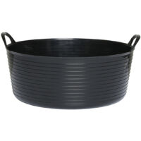 Horse Guard niedriger Futtereimer, schwarz - 16 Liter