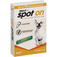 ShieldOn Spot On Floh- und Zeckenschutz für kleine Hunde - 5 x 2,5 ml