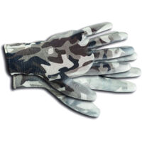 KIXX Handschuhe für die Gartenarbeit, Camouflage-Weiß - Größe 9