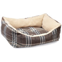 Aumüller Plüschsofa Schottland Braun, 90 cm - kuscheliges Hundesofa