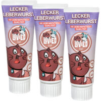 Lov&Ed Lecker Leberwurst für Katzen, 3x 75g - Lebensmittelqualität