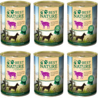 Best Nature Adult, Nassfutter für Hunde, 6x 400g - Lamm mit Kartoffeln, Petersilie und Distelöl