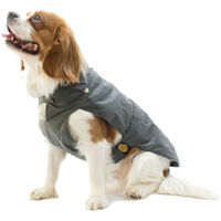 Fashion Dog Hundemantel mit Kunstpelz-Futter - Grau - 30 cm