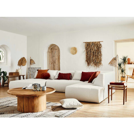 Onyx - modulares wohnlandschaft - ecke rechts 7-sitzer - stoff - beige