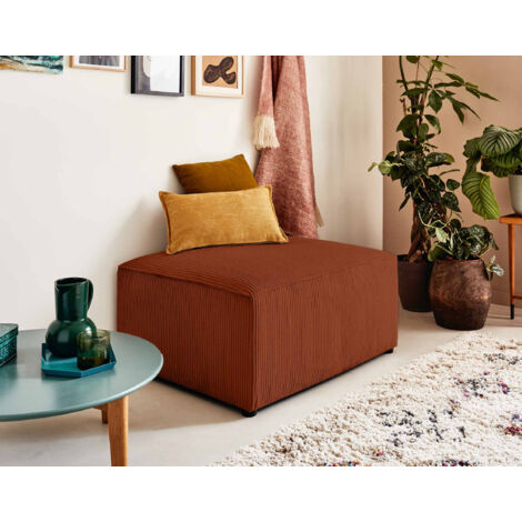 Topaze - hocker - aus cord - terrakotta (1/5)