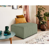 Topaze - hocker - aus cord - salbeigrün