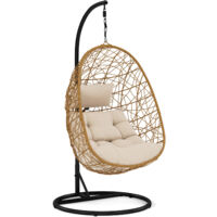 Leila - hängesessel 1-sitzer - rattanoptik- farbe natur - beige