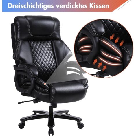 HapGIFT Gaming Sessel Mit Massage - Ergonomischer Gamer Stuhl Mit Fußstütze 150kg