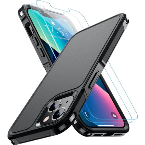 Handyhülle Handyhülle Smartphone-Hülle iPhone 13/14 6,1 Zoll 2 Stück Schutzfolie Hülle Case Dünn Schutzhüllen iPhone 13 14 Stoßfest 360° Schutzhülle (1/5)
