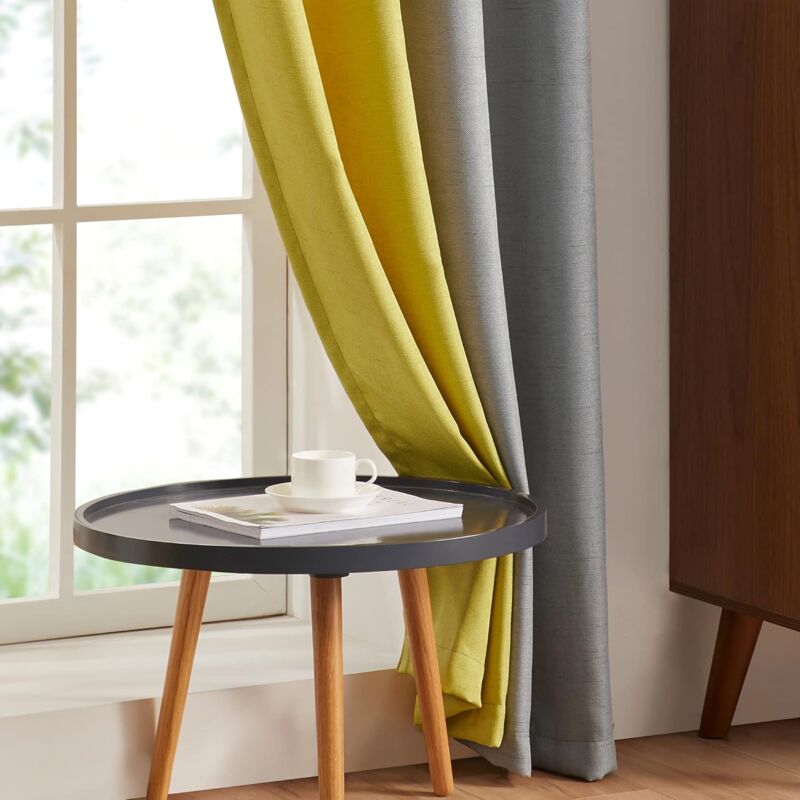 Tende Oscuranti Con Fenicotteri E Foglie Tropicali - 2 Pannelli 106x213 Cm, Con Occhielli, Per Soggiorno E Camera Da Letto