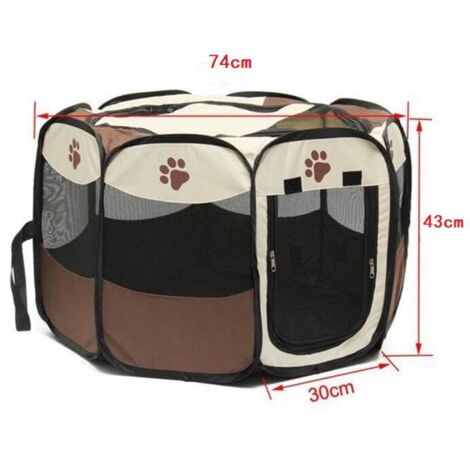 Recinto per cuccioli 72x45cm Recinto ottagonale pieghevole per animali domestici Travel Facile da trasportare Recinti per cani