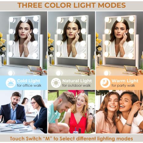 Specchio Trucco 360 Gradi Regolabile - 3 Vie, Portatile, Con Gancio, Per Barba E Styling - Foto 6