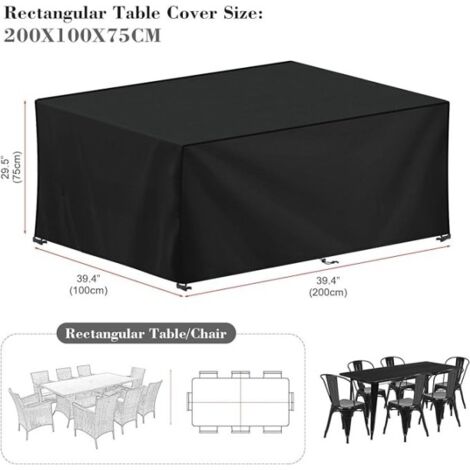 Funda Impermeable Para Muebles De Jardín – Tela Oxford 600D, Anti-UV – 160x40x55 Cm, Con Correas De Viento