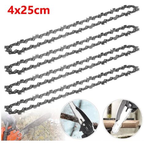 Catena per motosega 40 maglie Set di 4 catene per motosega 25cm 40TG 3/8" LP 1,3 mm per Dolmar AS1925Z Makita DUC254Z Guida e catena per guida motosega catena motosega